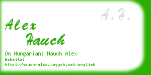 alex hauch business card